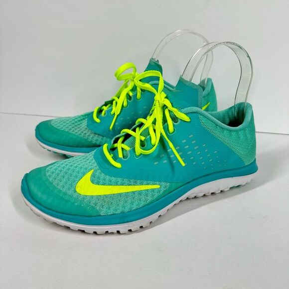 Nike Womens FS Lite Run 2 Running Shoes Size 7.5 Turquoise Volt 684667-300 - Picture 4 of 8